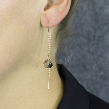 Ohrhänger vergoldet + Pyrit