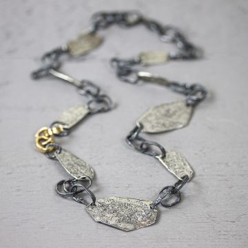 Collier silver oxy + Goldfilled openwork