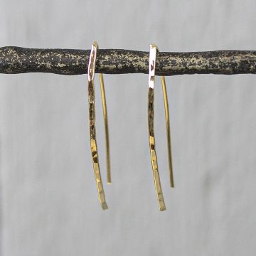 Ohrhänger mit Hammerschlag in Goldfilled