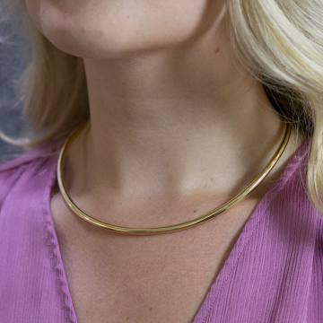 Collier solid goldfilled smooth 