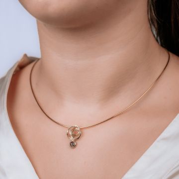 Pendant G14K Black Rutile