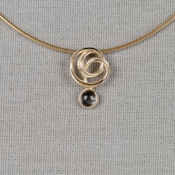 Pendant G14K Black Rutile