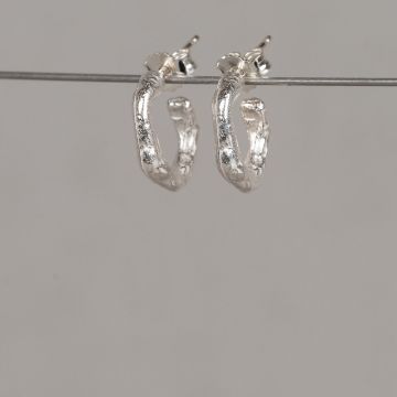 Oorstekers zilver lus klein