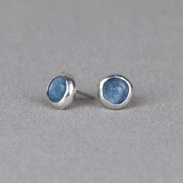 Oorsteker zilver oxy shiny + Kyaniet