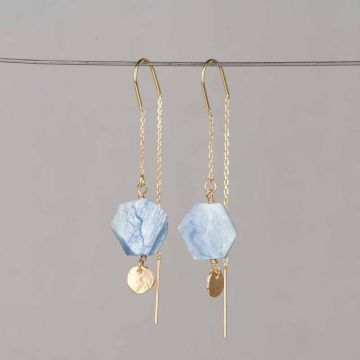 Pull through earring Kyanite