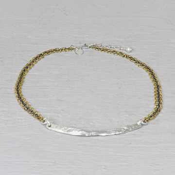 Halskette 5-String mit silbernem Lächeln