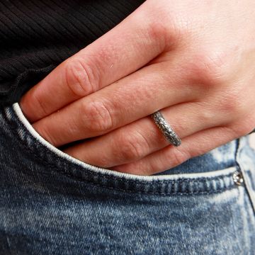 Ring zilver oxy Little Flower Power