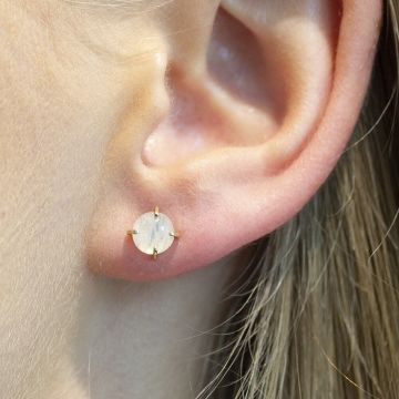 Ohrring Rose mit Mondstein