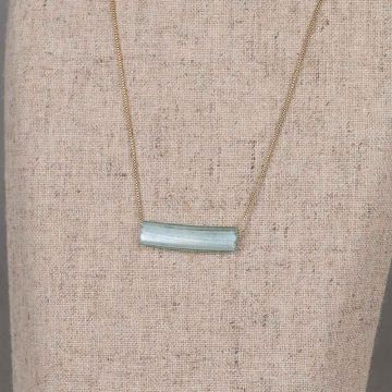 Collier zilver verguld Roman Glass