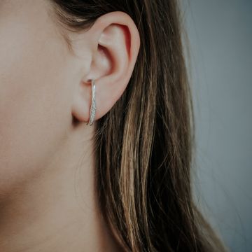 Earrings silver straight