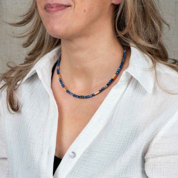 Necklace gemstones Kyanite 44 cm