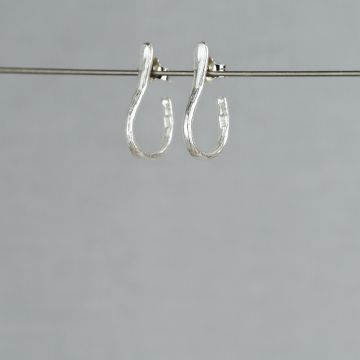 Oorhoepel hoef zilver