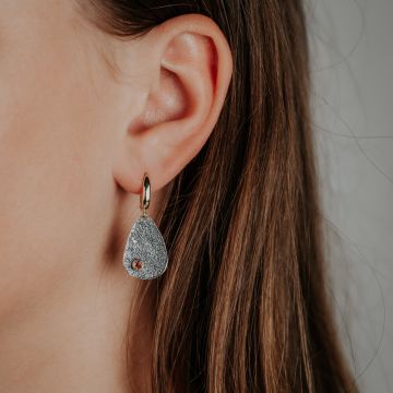 Earring drop Pink Tourmaline + 10 carat