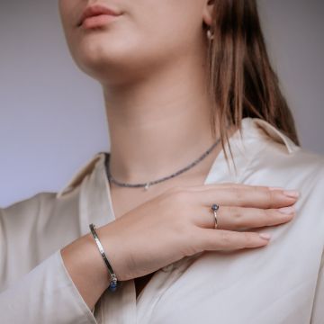 Armband halb halb + Kyanit