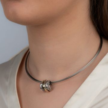 Anhänger Schleifen Silber + 9 Crt