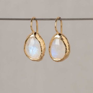 Large drop Moonstone earring