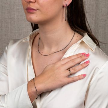 Armband Kette G14K + Brauner Diamant