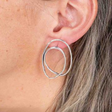 Silberne Ohrstecker Augen auf dich
