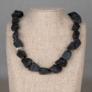 Collier LIMITED Onyx + Zilver snoepje