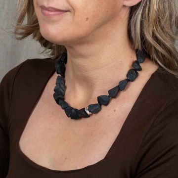 Halskette LIMITIERT Onyx + Silber Bonbon