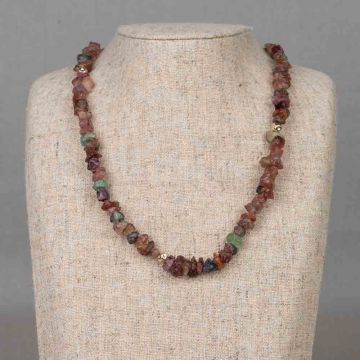 Collier LIMITED Tourmalijn + Goldfilled balletjes