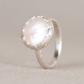 Ring silber Power Pearl
