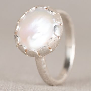 Ring silber Power Pearl