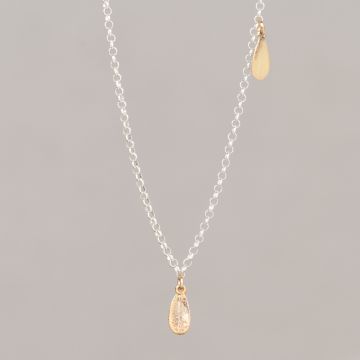 Collier Triple Leaf Duo Silver 65 cm