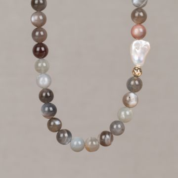 Collier Candy Gems Mixed Moonstone + Pearl
