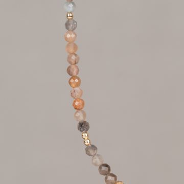 Collier Sparkling Gems Mixed Moonstone + Goldfilled