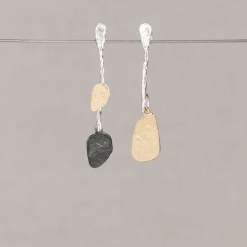 Earstud Trio Silver Asym Shimmy