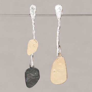 Earstud Trio Silver Asym Shimmy