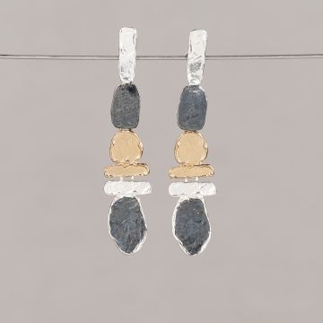 Ohrstecker Trio Silber Stacked