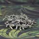 Wildlife broche Spin zilver groot