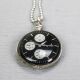 Pendant vintage watch large silver