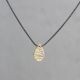 Collier zilver oxy + hanger G14K druppel