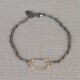 Armband zilver oxy + Goldfilled