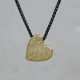 3D GOLD | Halskette Silber Oxy + Herz 14 Karat 3D zweiseitig