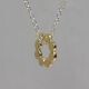 Collier zilver met Goldfilled bubbles bloem