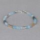Armband Aquamarijn zilver, oxy en Goldfilled