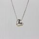 Collier zilver met hart van zilver