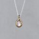Collier wit zilver + Roze Maansteen