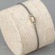 Armband zilver oxy + 9 karaat tonnetje