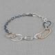 Armband fun zilver oxy + Goldfilled