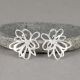 Oorsteker zilver grote bloem